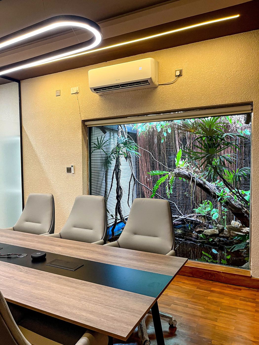 Meeting room with garden view at The Venture Labs Rajagiriya
